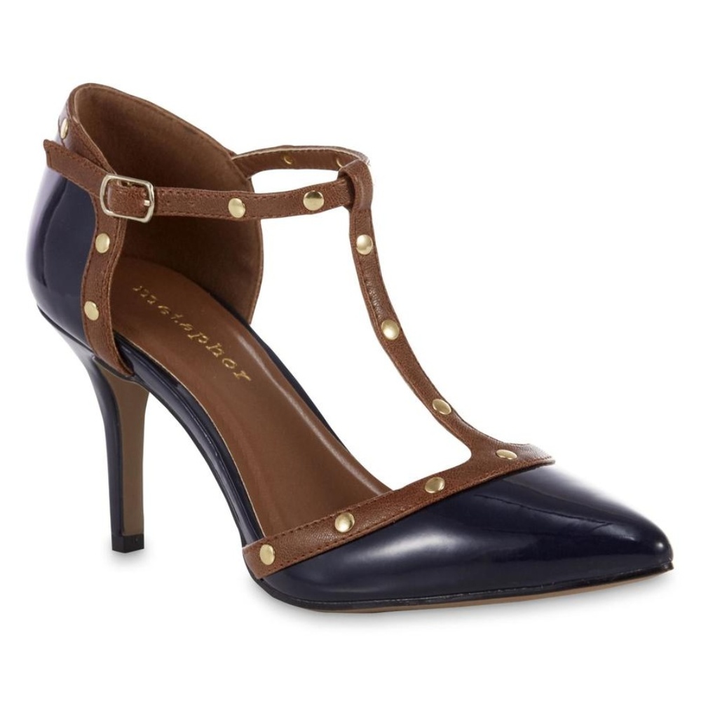 Metaphor Montague Navy & Brown Dress Pumps